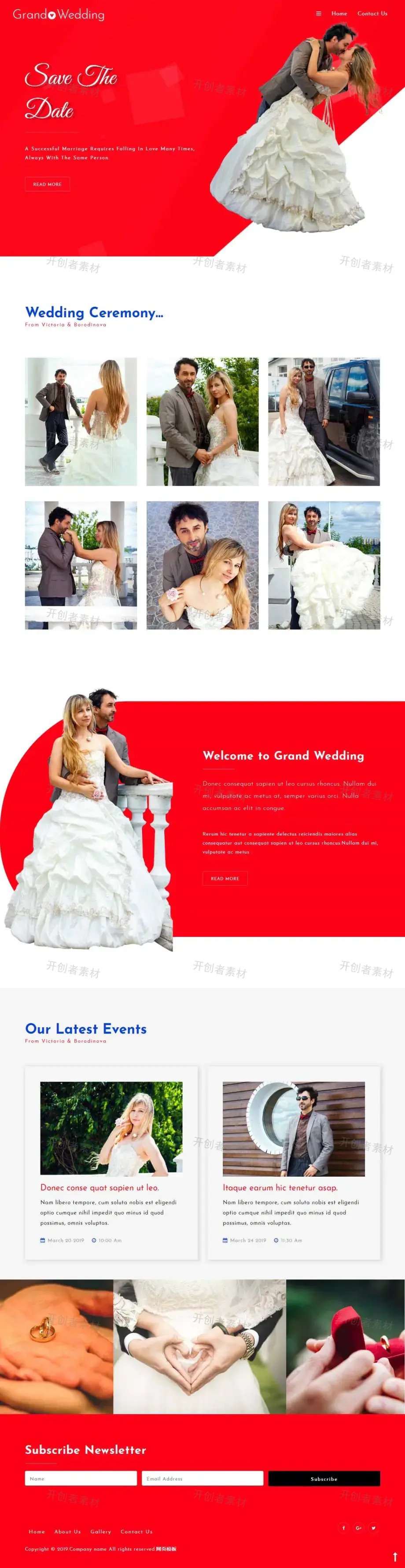 HTML5响应式婚庆礼仪公司官方网站模板